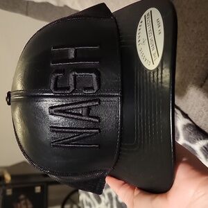 The Nash Collection Vegan Leather Blackout Trucker Hat Perfect For Nashville 🖤